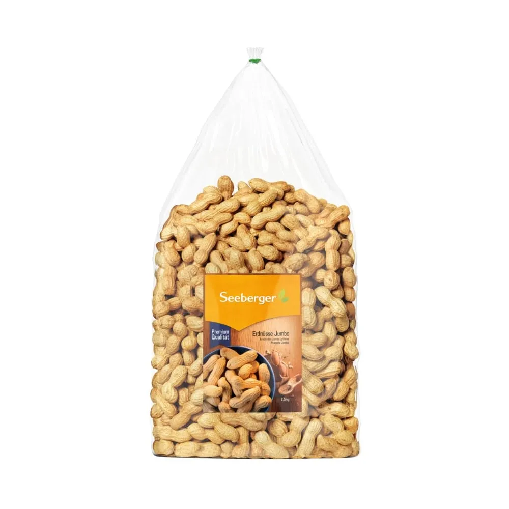 Seeberger Erdnüsse Jumbo Riesen, Große Erdnüsse in Schale (1 x 2,5 kg)