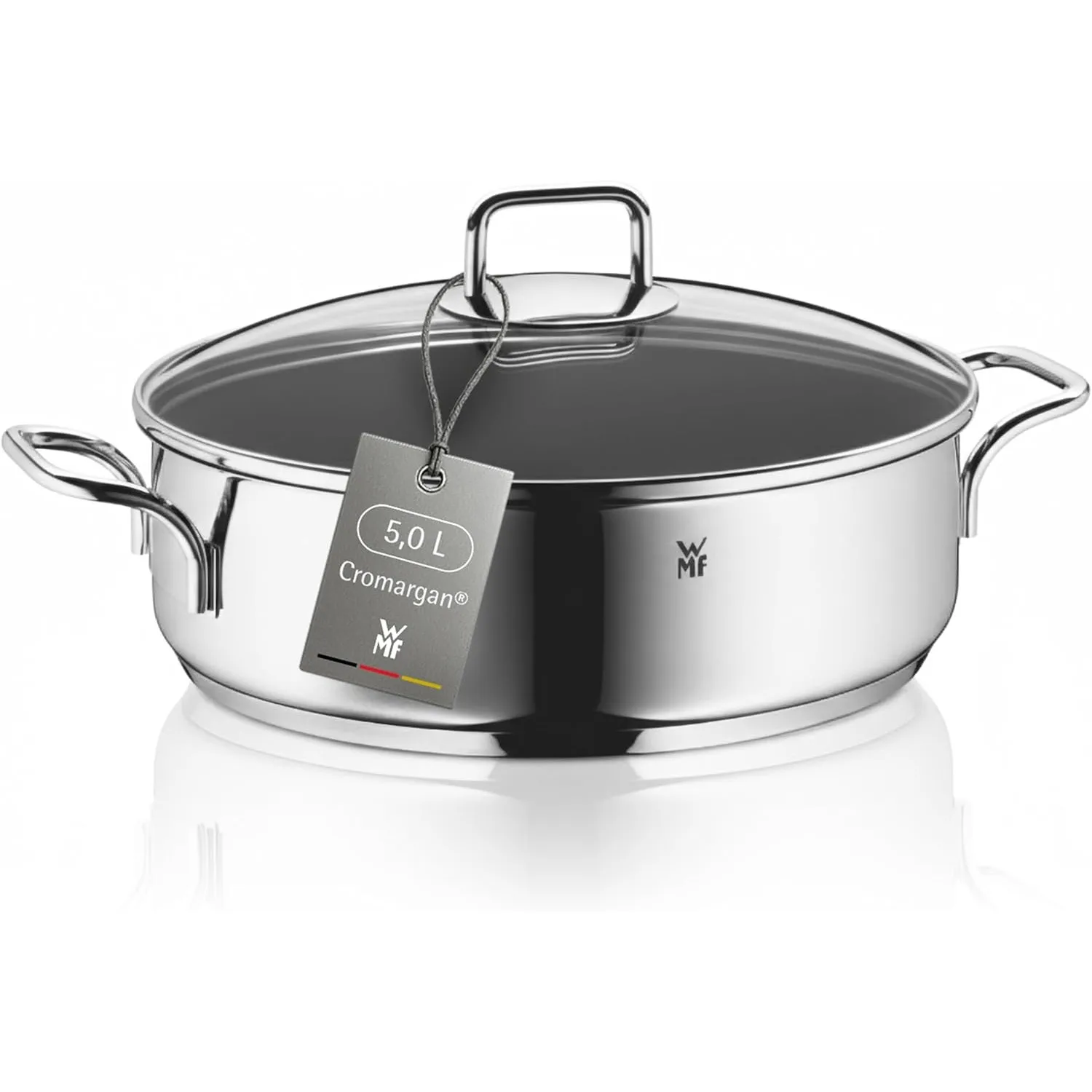 WMF Schmorpfanne 28 cm mit hohem Rand und Deckel – Induktions-Bräter 5,0l