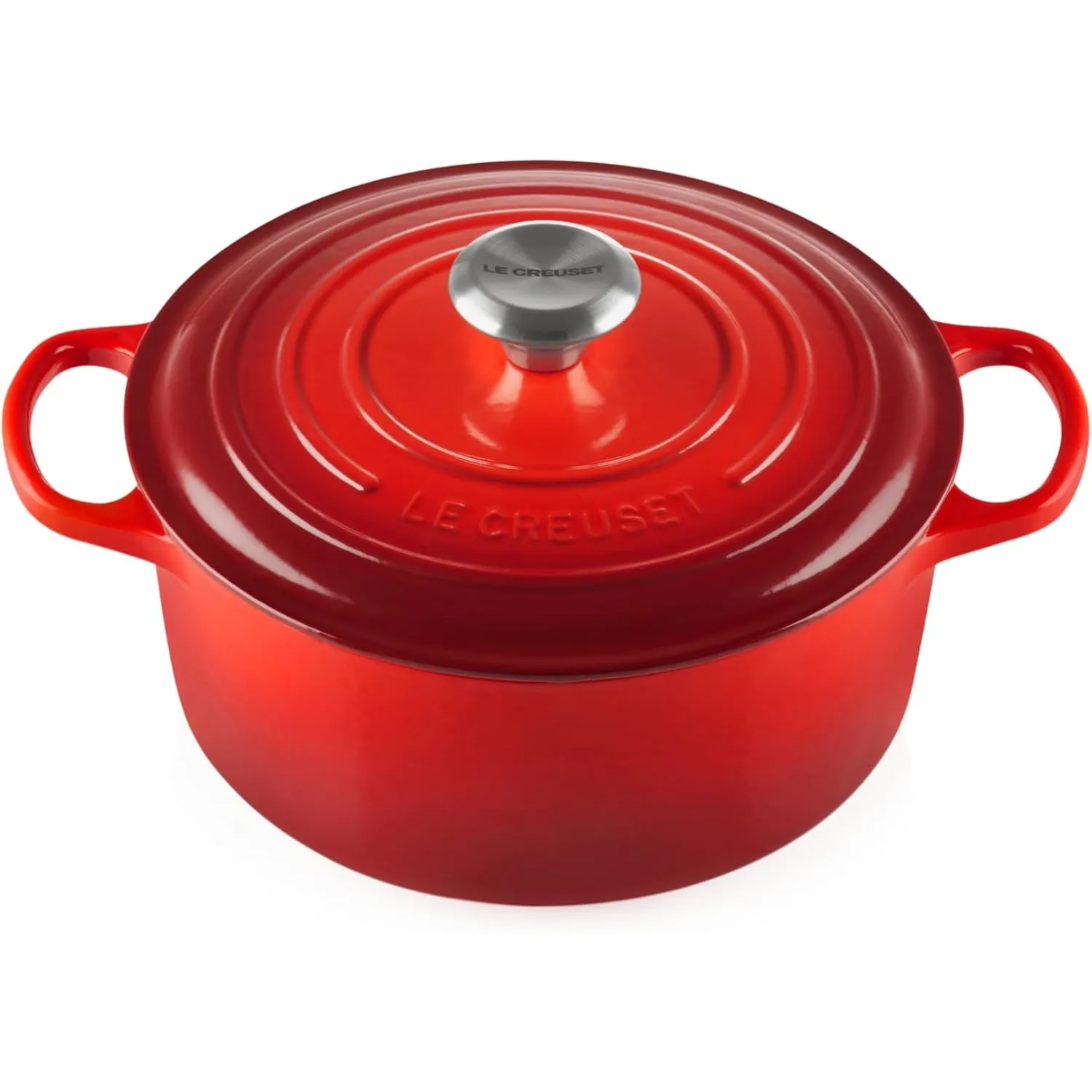 Le Creuset Signature Gusseisen-Bräter mit Deckel, Ø 24 cm, Rund, Für alle Herdarten und Induktion geeignet, Volumen: 4,…