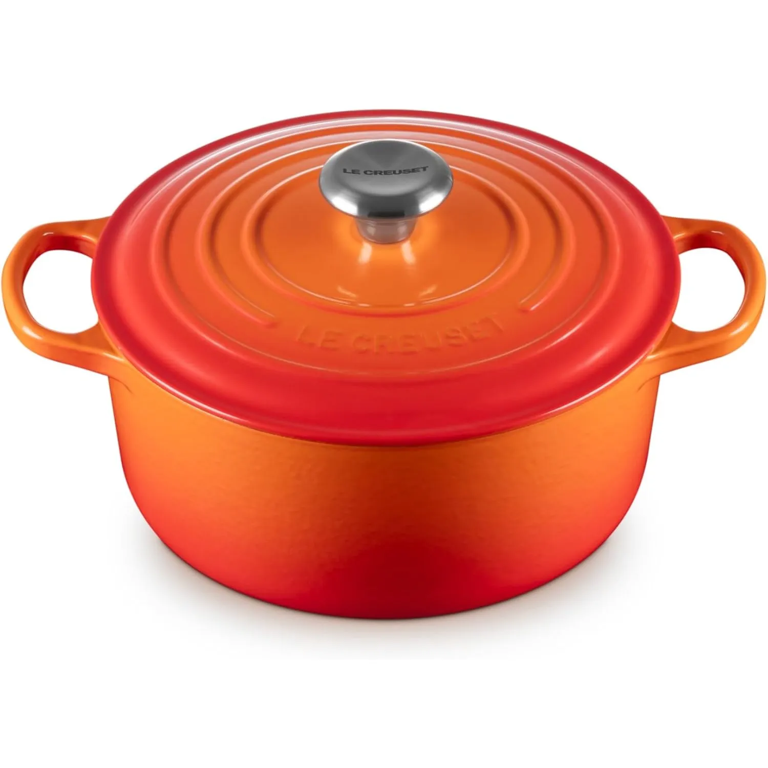 Le Creuset Signature Gusseisen-Bräter mit Deckel, Ø 24 cm, Rund, Für alle Herdarten und Induktion geeignet, Volumen: 4,…