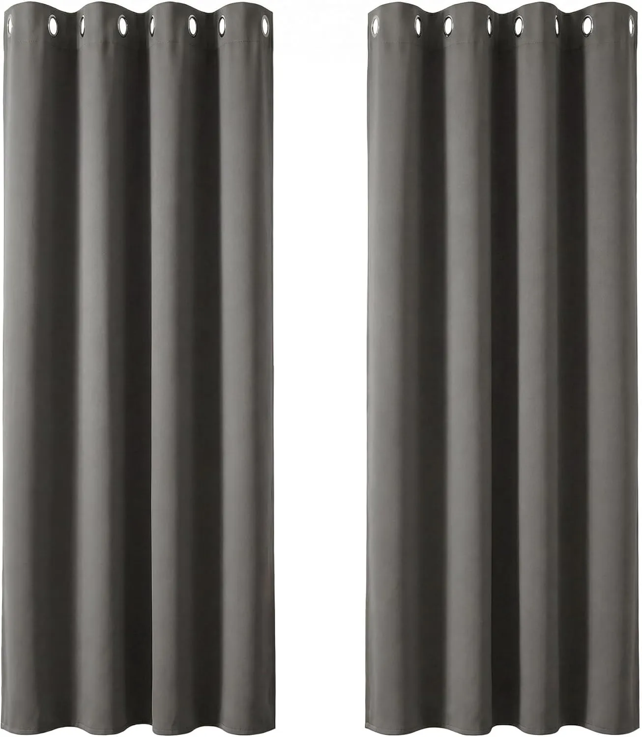 Deconovo Blickdicht Verdunkelungsvorhang Thermo Gardinen 2er Set H 183 x B 168 cm Hellgrau, Kinderzimmer Vorhänge