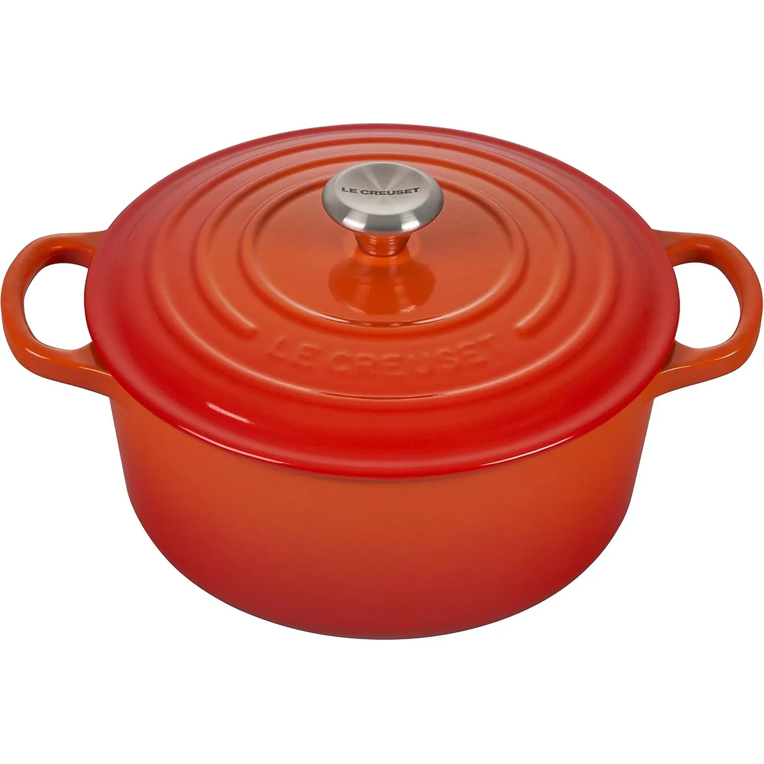 Le Creuset Signature Gusseisen-Bräter mit Deckel, Ø 22 cm, Rund, Für alle Herdarten und Induktion geeignet, Volumen: 3,…
