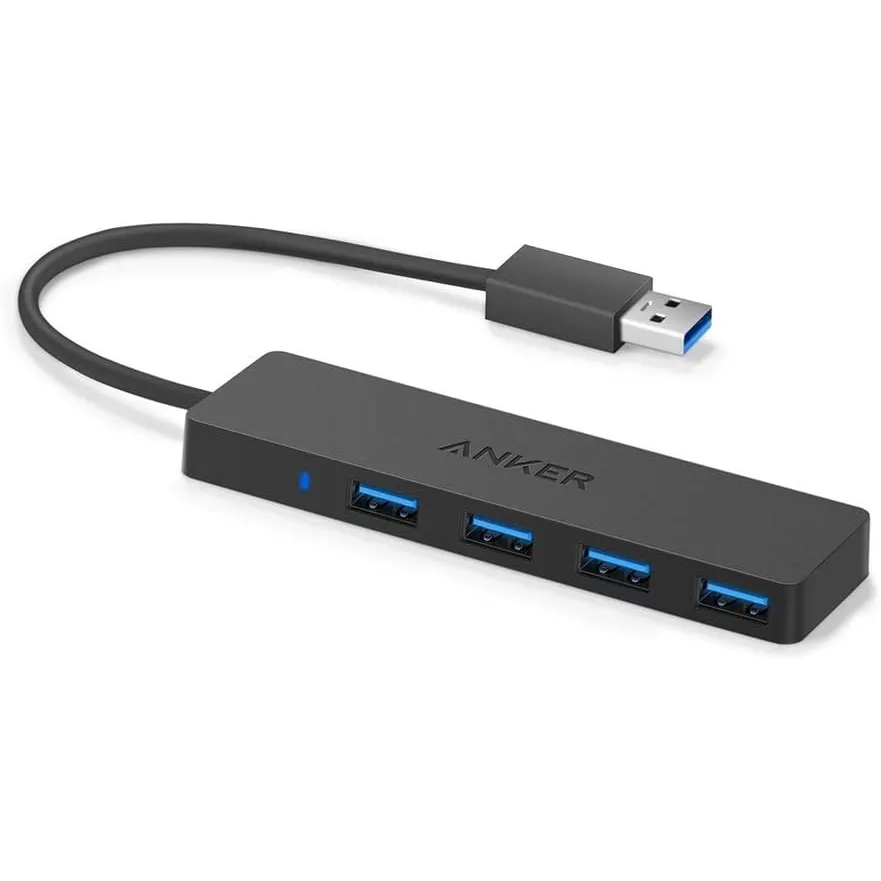 Anker 4-Port USB 3.0 Flacher Datenhub,Datensynchronisierung mit biszu 5Gbps