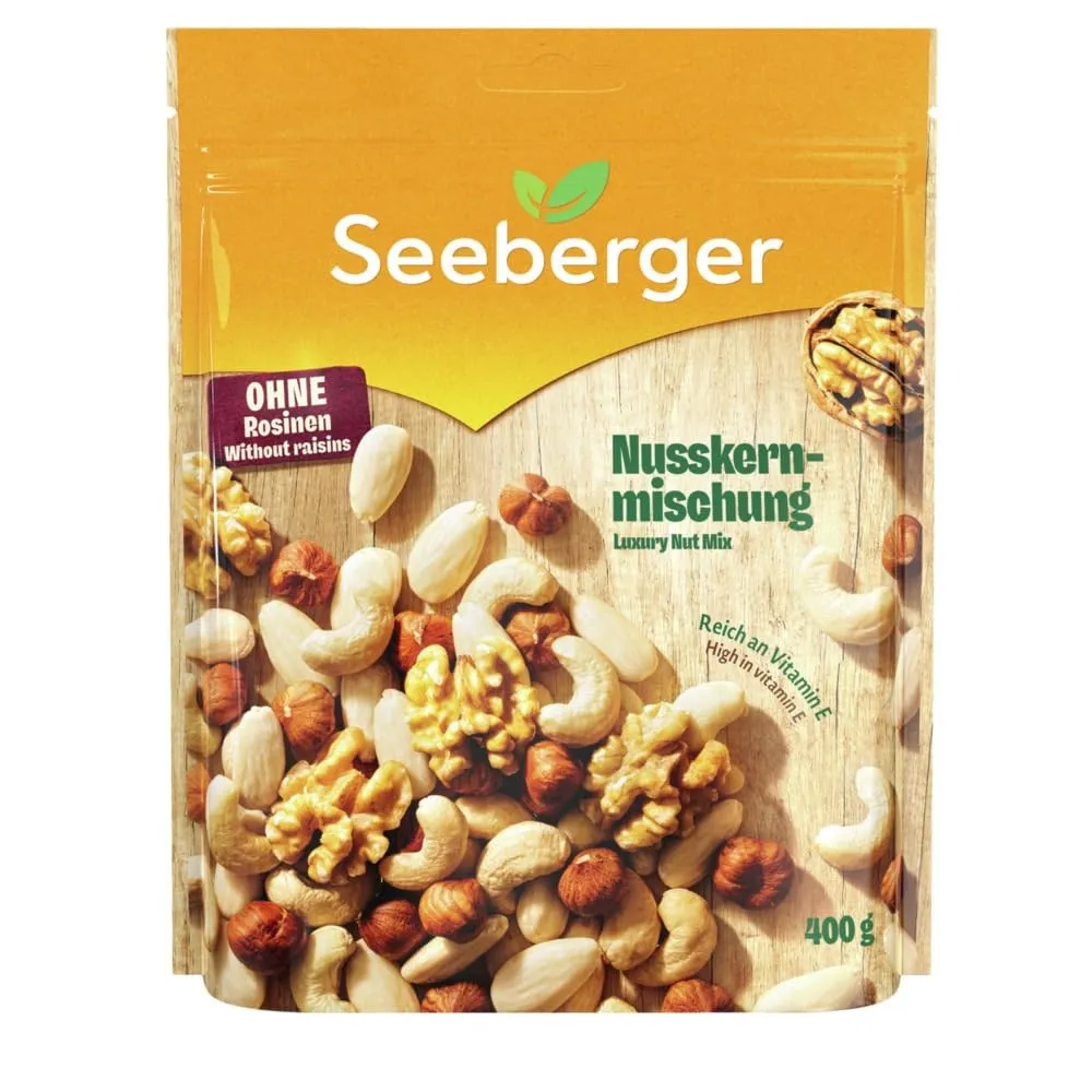 Seeberger Nusskernmischung, Pure Nuss-Mischung, ungeröstet (7 x 400 g)