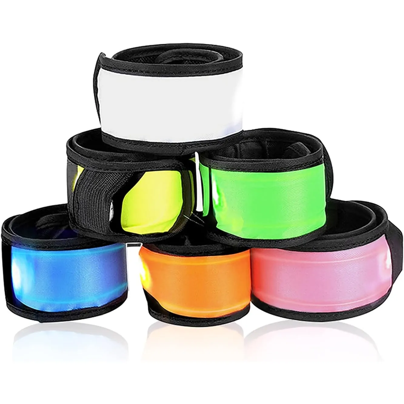 esonstyle 6 Pack LED Leuchtende Slap-Armbänder
