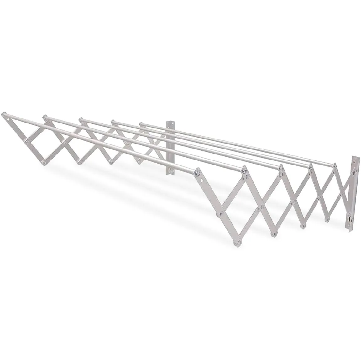 Amig - Ausziehbarer Wandwäscheständer - Maße: 80x14x3 cm - Trockenlänge: 4 m - Rostfreies Aluminium - Edelstahlschraube…