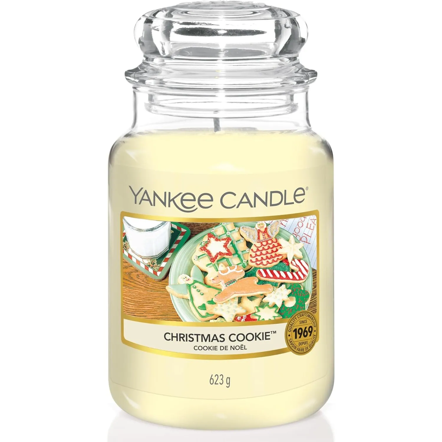 Yankee Candle Duftkerze im Glas (groß) | Christmas Cookie | Kerze mit langer Brenndauer bis zu 150 Stunden | Perfekte G…
