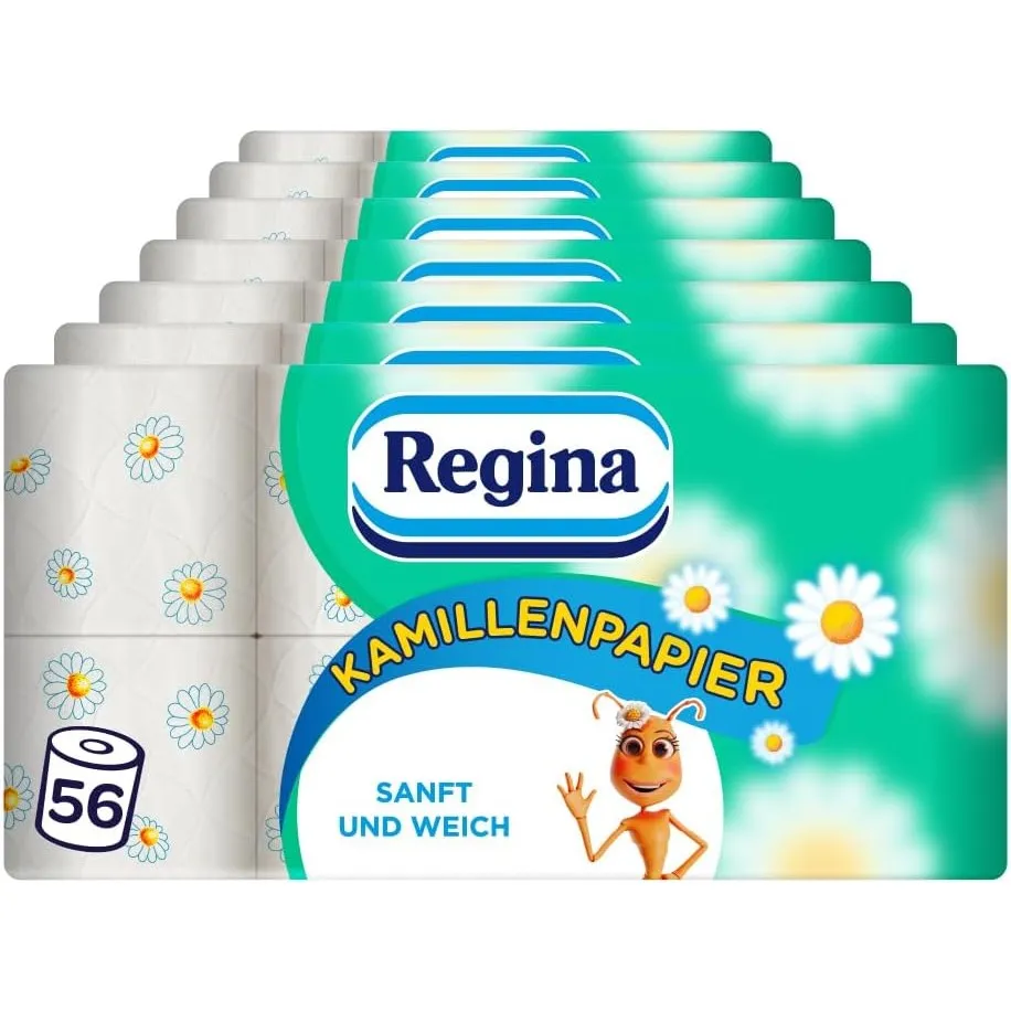 Regina Kamillenpapier, 56 Rollen Toilettenpapier, 3-lagig