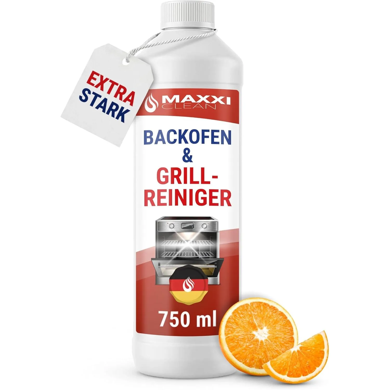 Maxxi Clean 1 x 750 ml Backofen und Grillreiniger Gel Paste I extrastarker selbstarbeitender Fettlöser I entfernt hartn…