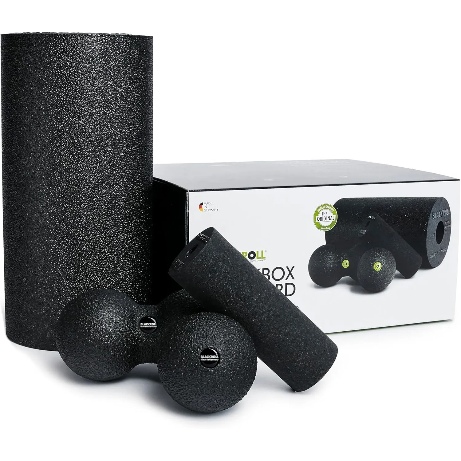 BLACKROLL® BLACKBOX, Faszienrollen-Set für die Selbstmassage, Set mit verschiedenen Faszien-Tools, Fitness-Massagegerät…