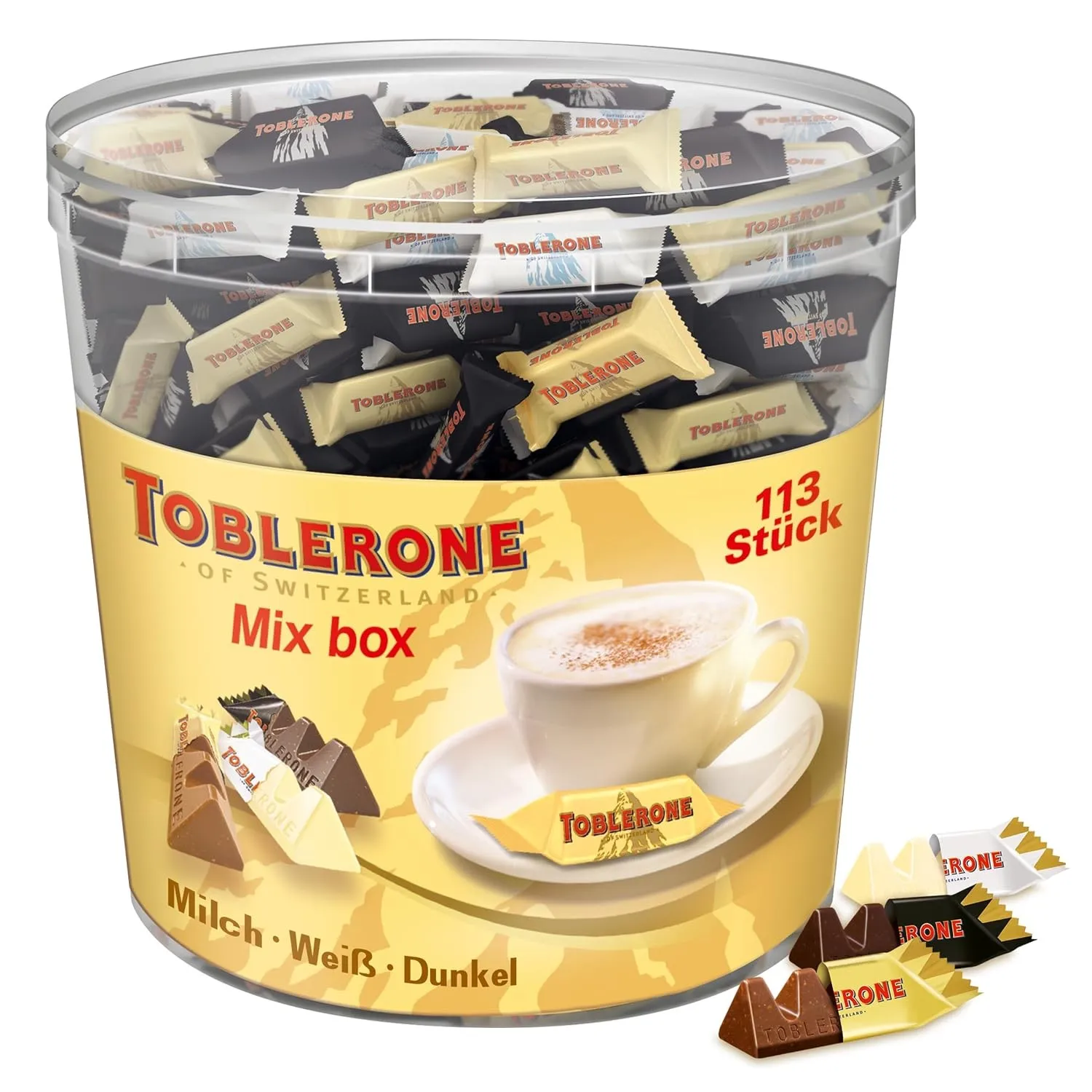 Toblerone Mix Box Klarsichtdose 904 g (mind. 113 Toblerone)