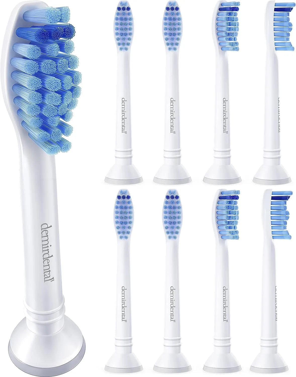 8er demirdental Aufsätze passend für Philips Sonicare Ersatzbürsten ProResults Medium Bürstenköpfe, für täglich präzise Zahnreinigung, entspricht HX6018