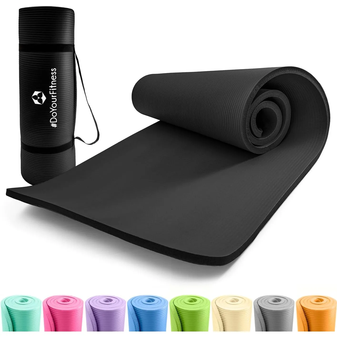 #DoYourFitness Fitnessmatte rutschfest | 183x61cm oder XXL 190x100cm | 0,8-2cm hoch | Gelenkschonende Gymnastikmatte | …