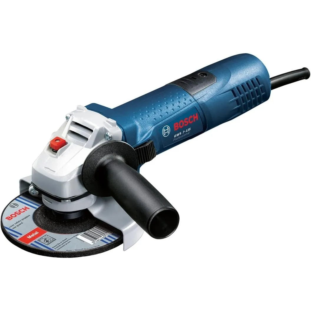 Bosch PRO Winkelschleifer GWS 7-125 (Scheiben-Ø 125mm, Leistung 720 Watt, inkl. Zusatzhandgriff, Aufnahmeflansch, Schut…