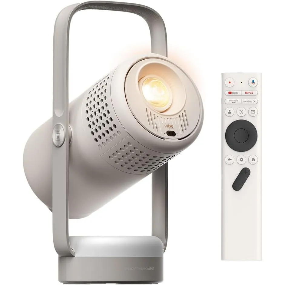 XGIMI Vibe One mit Akku 1080p Mini Beamer, Tragbar für Outdoor, Google TV