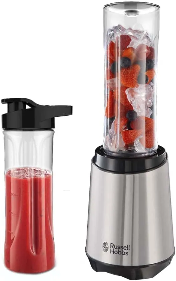 Russell Hobbs Mixer - Standmixer & Smoothie Maker to go [23.500 U/min Power-Motor] inkl. 2x Mixbehälter 600ml (BPA-frei…