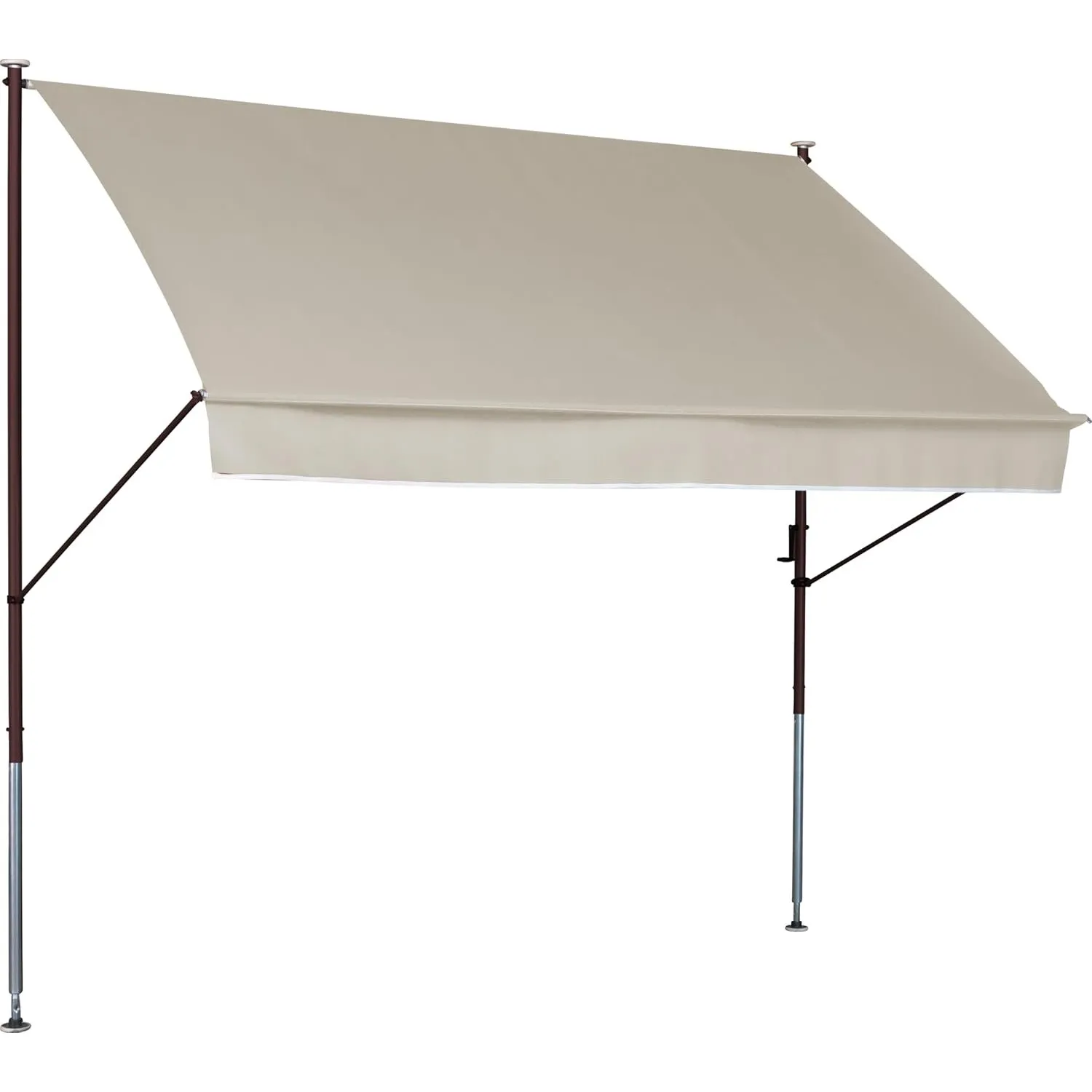 ANGERER Klemmmarkise Style beige, 250 cm | Markise für Sonnenschutz, Montage ohne Bohren, ideale Balkonmarkise für Miet…