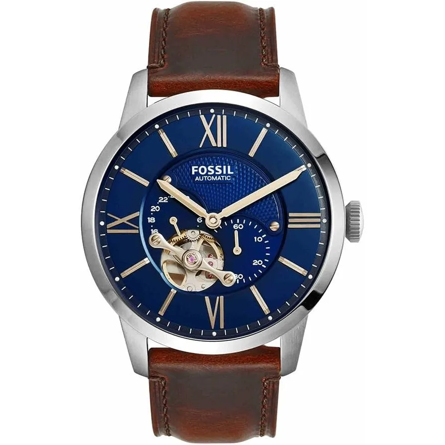 FOSSIL Townsman Uhr für Herren, mechanisches Automatikwerk mit Edelstahl- oder Lederarmband