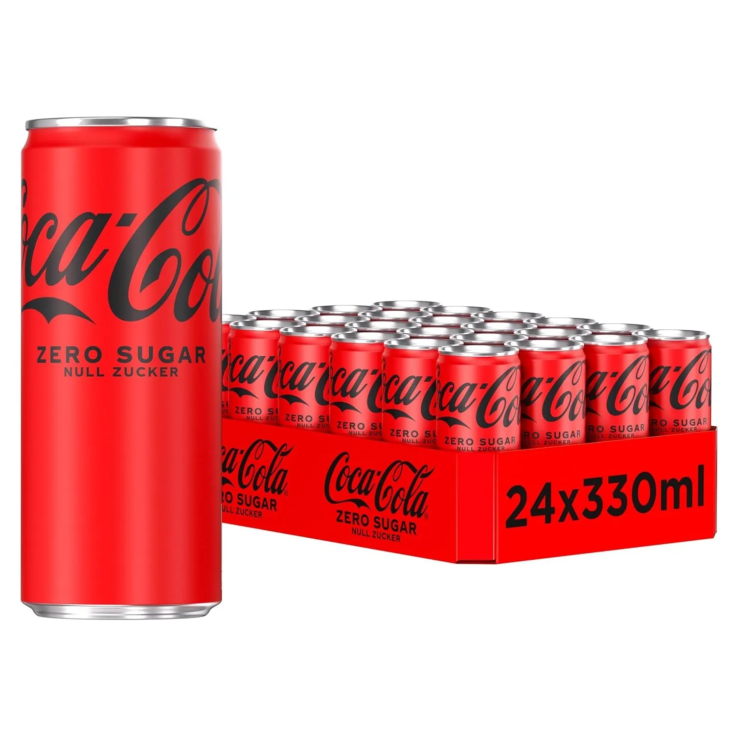 Coca-Cola Zero Sugar, Softdrink ohne Zucker, Einweg Dosen, 24 x 330 ml