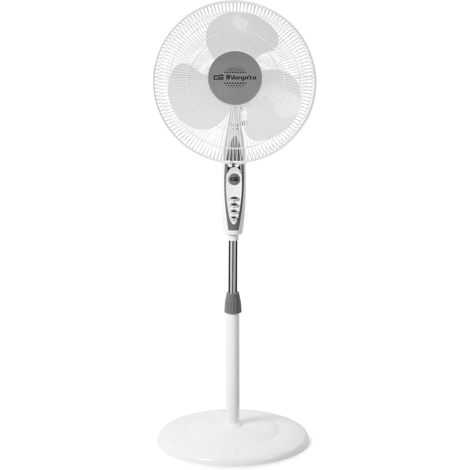 Orbegozo SF 0147 - Standventilator, 3 Stufen, Blättergröße 40 cm, einstellbare Höhe, 50 W, Weiß