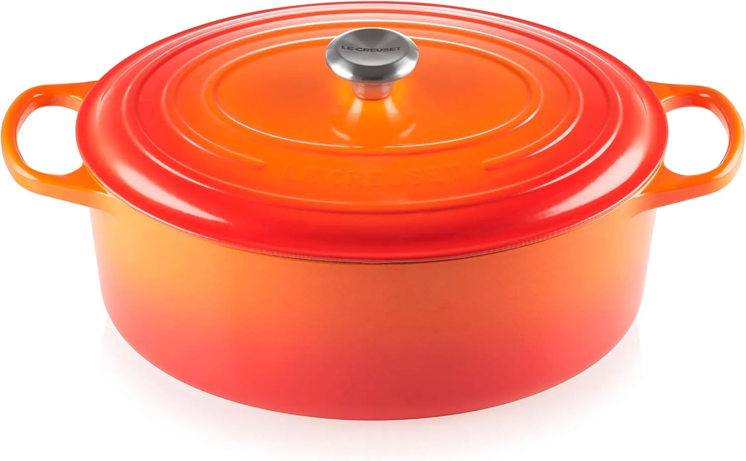 Le Creuset Signature Gusseisen-Bräter mit Deckel, Ø 35 cm, Oval, Für alle Herdarten und Induktion geeignet, Volumen: 8,…