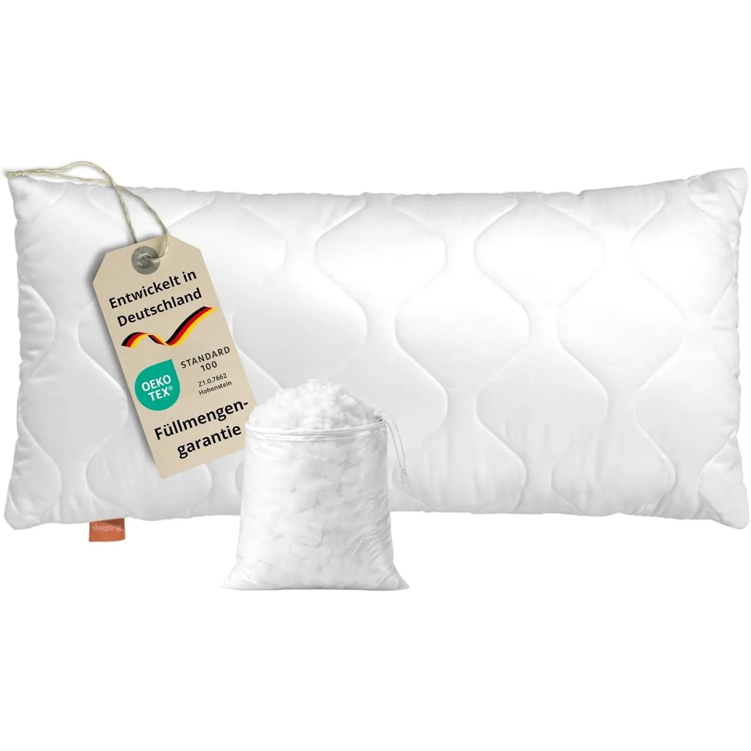 sleepling Kopfkissen 70x90 cm, Allergiker Kissen, Komfort 100 | großes Schlafkissen 70 x 90, Bettkissen, Polster, Pillo…