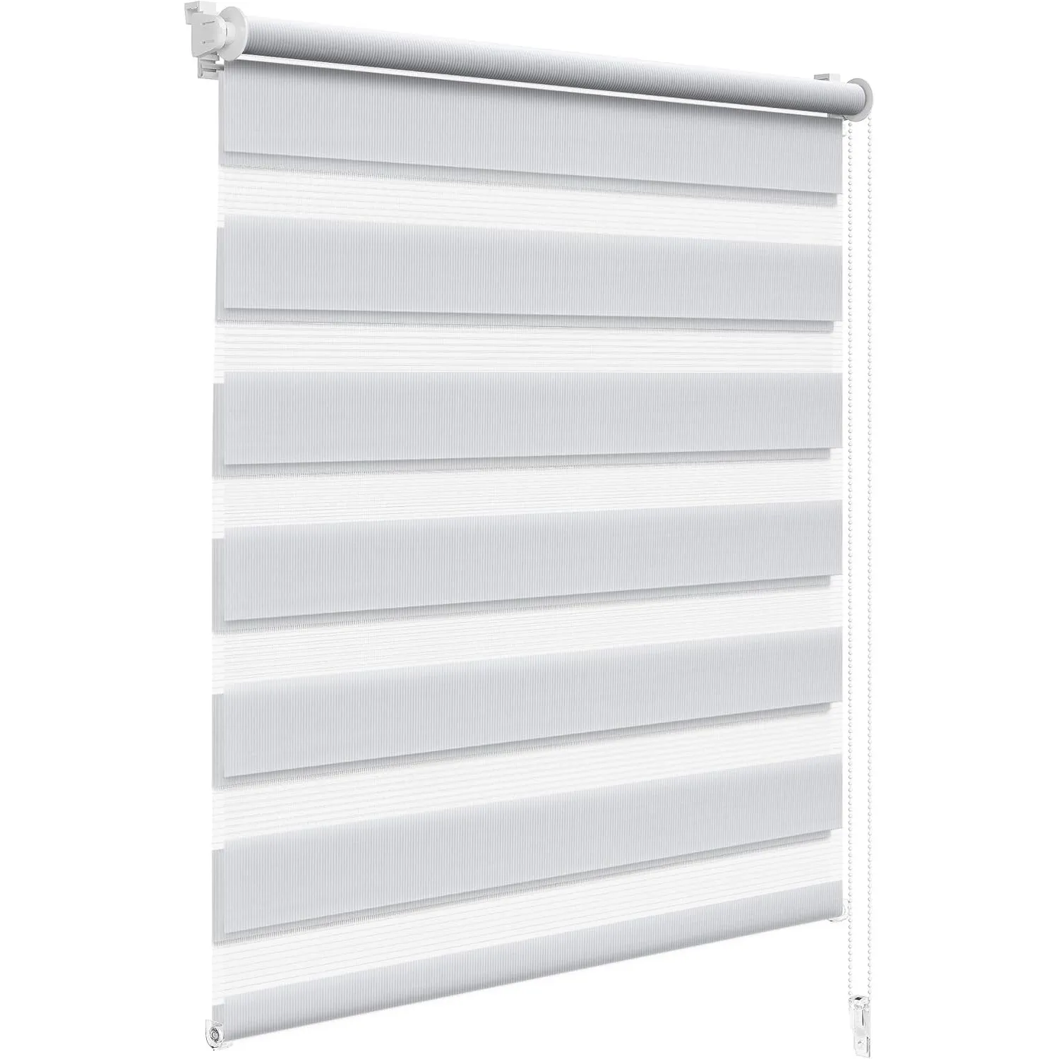 WOLTU Doppelrollo Klemmfix ohne Bohren Grau B85 x H220 cm, Duo Rollo lichtdurchlässig Fensterrollo für innen verdunkeln…