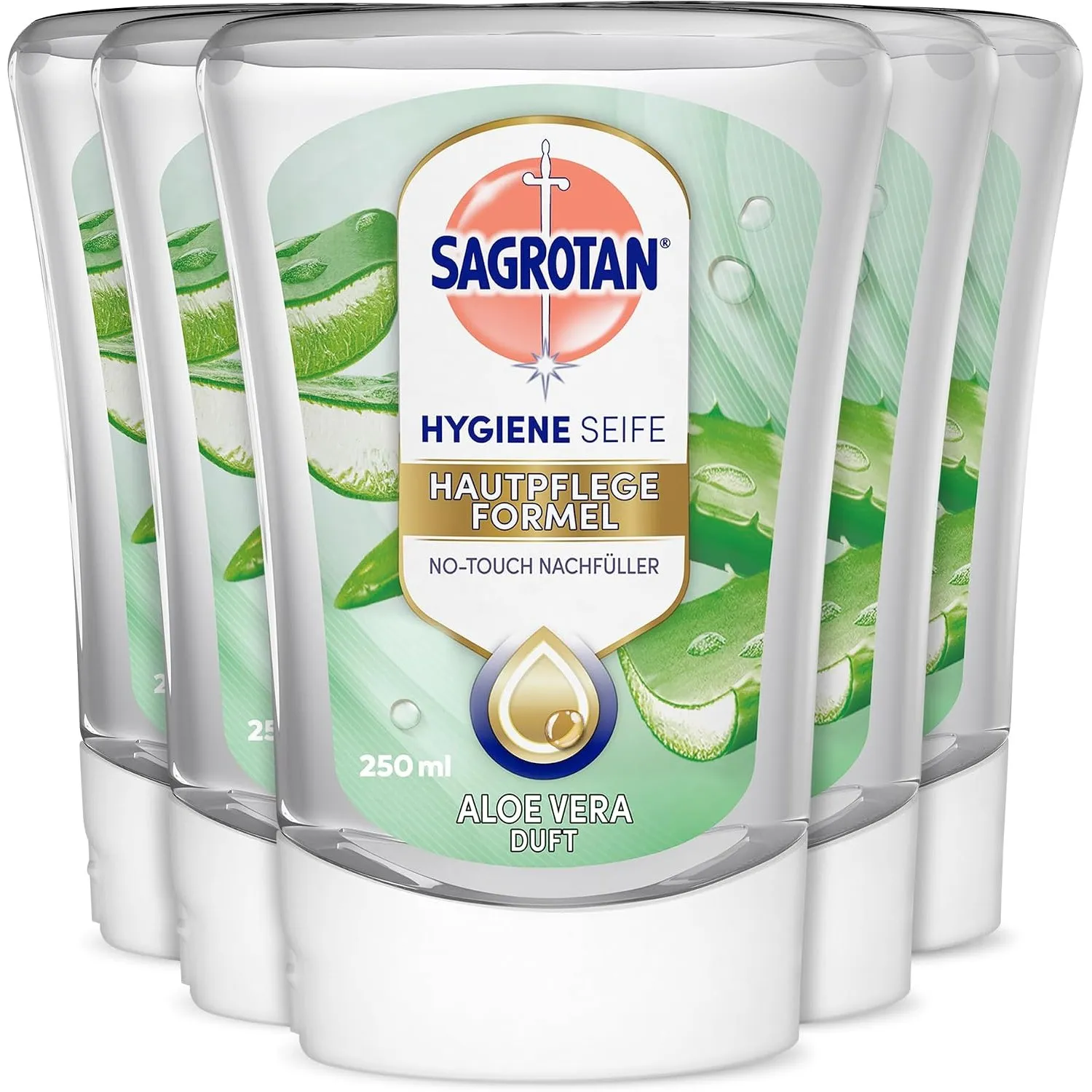 Sagrotan No‑Touch Nachfüller Aloe Vera – Handseife für den automatischen Seifenspender – Sanfte Reinigung für die Hände…