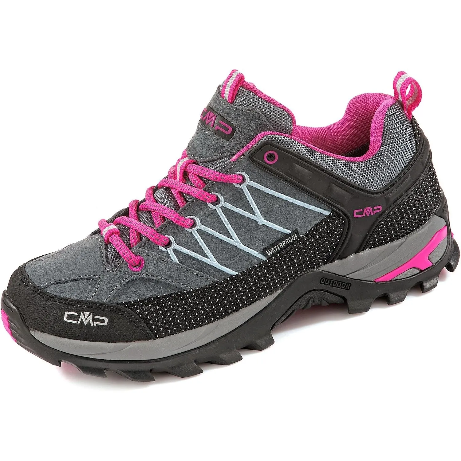 CMP Damen Rigel Low Wmn Schoenen Wp Trekking Wanderhalbschuhe, Grau Grey Fuxia Ice 103q, 39 EU