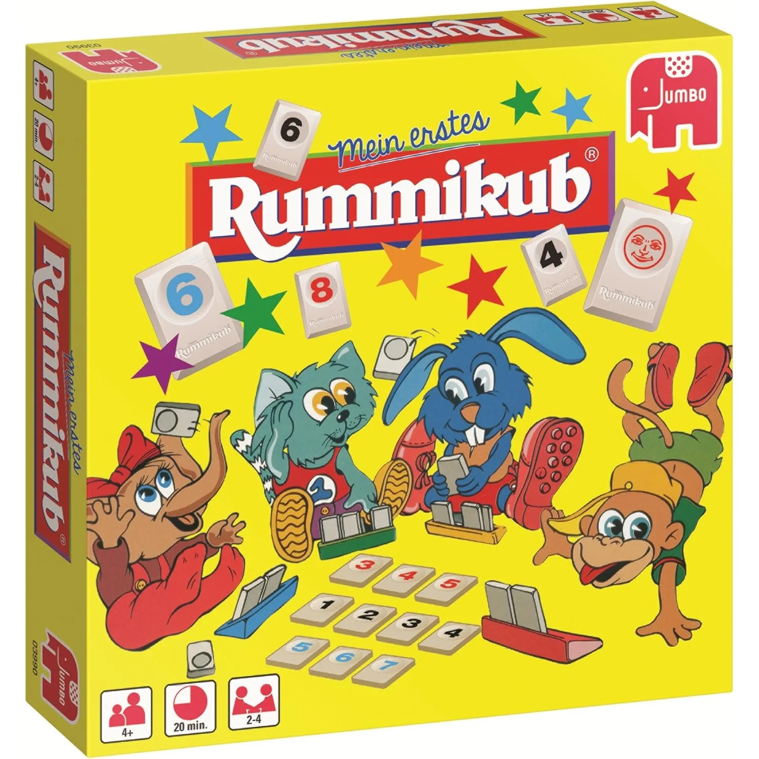 Jumbo JUM03990 Original Rummikub Mein erstes Rummikub der Spieleklassiker unter den Gesellschaftsspielen, für Kinder 2 …