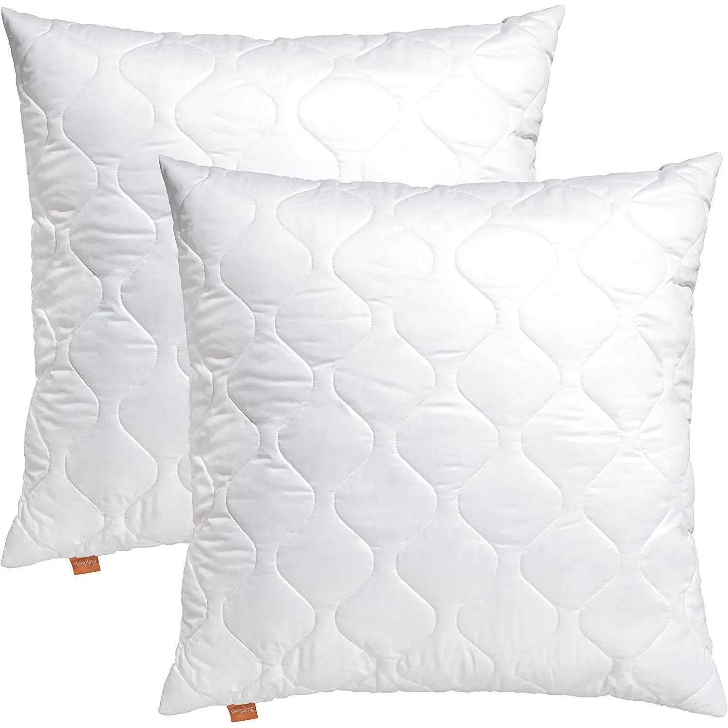 sleepling 2er Set Kissen 40x40 cm, Sofakissen, Kissenfüllung, Basic 100 | Zierkissen für Allergiker, Füllung Klimafaser…