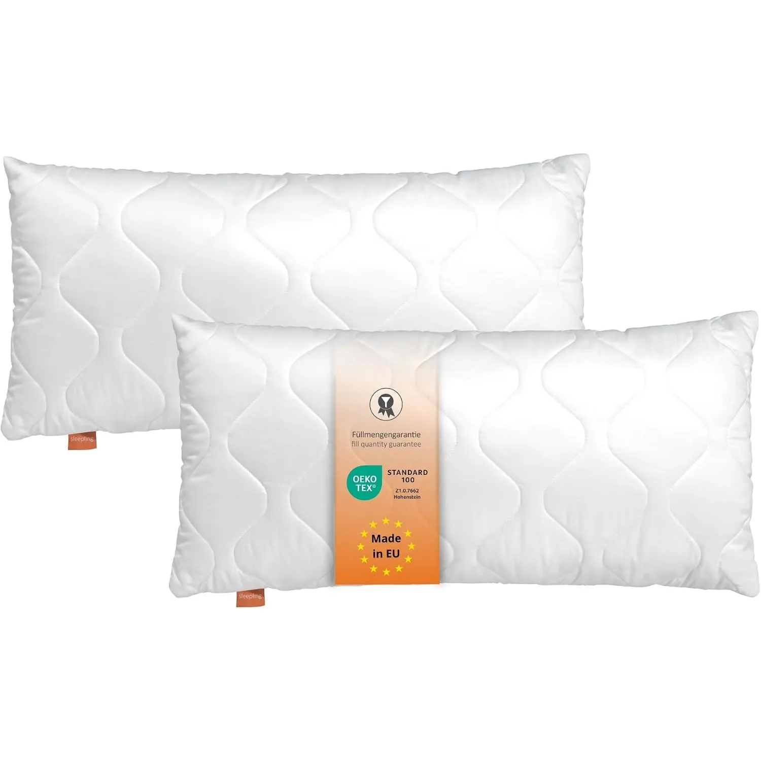 sleepling 2er Set Kissen 40x60 cm, Sofakissen, Kissenfüllung, Basic 100