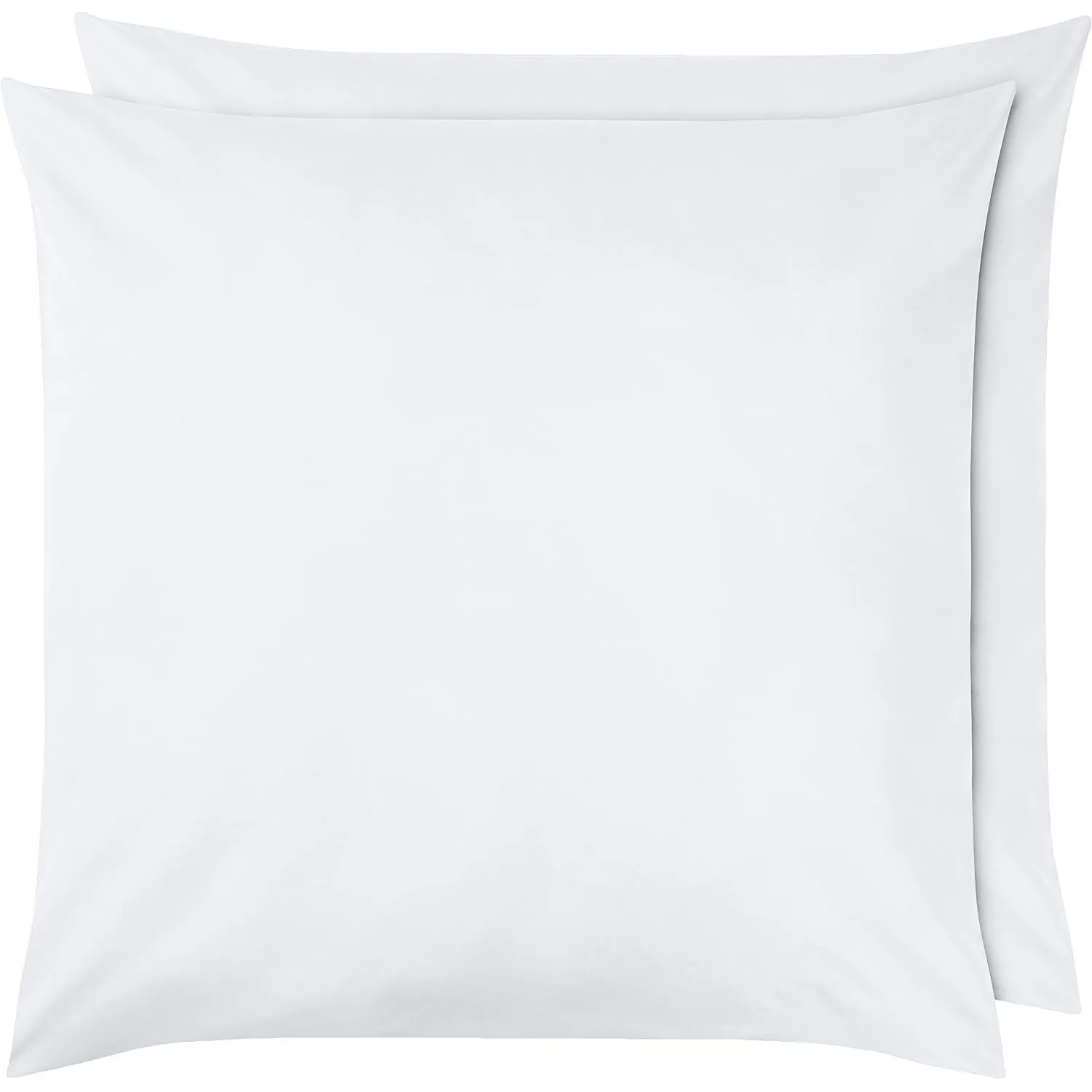 Amazon Basics Mikrofaser Kissenbezug, 80 x 80 cm, 2er-Pack, Weiß