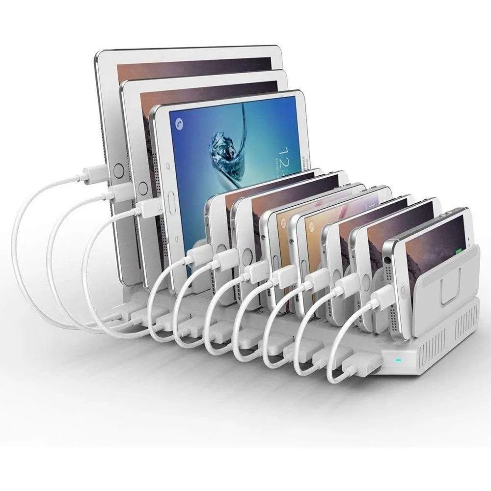 Alxum 96W 10 Port USB Ladestation für mehrere geräte Handy ipad ladestation