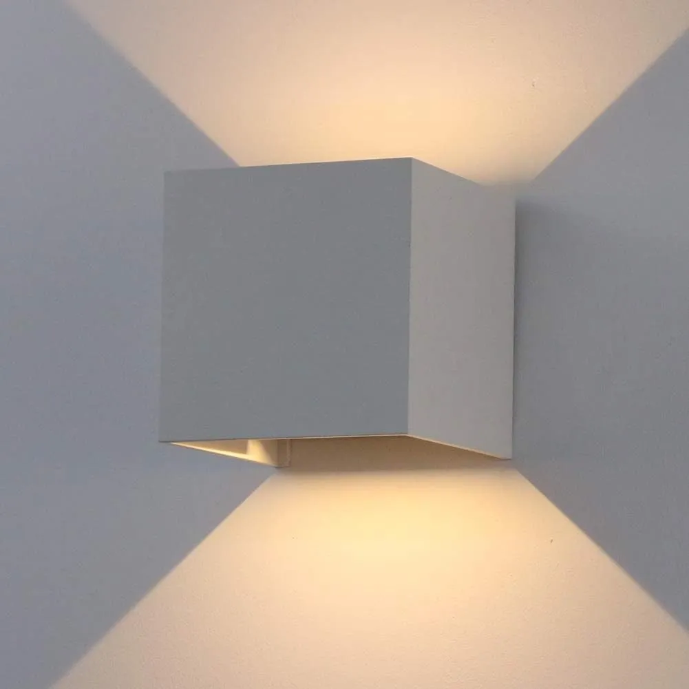 K-Bright 12W Außenlampe Auf und ab Einstellbarer Lichtstrahl, Grau