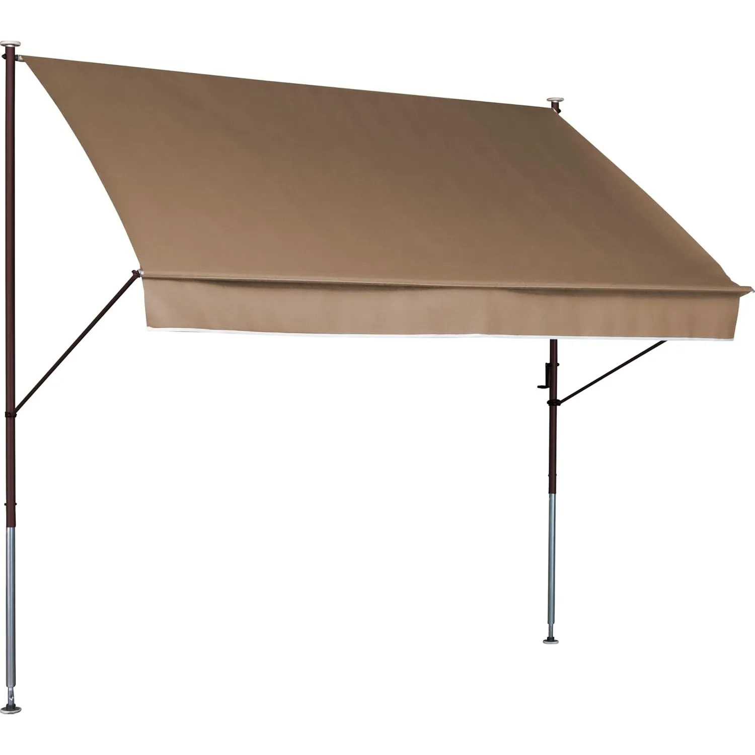 ANGERER Klemmmarkise Style Taupe, 300 cm | Markise für Sonnenschutz, Montage ohne Bohren, ideale Balkonmarkise für Miet…