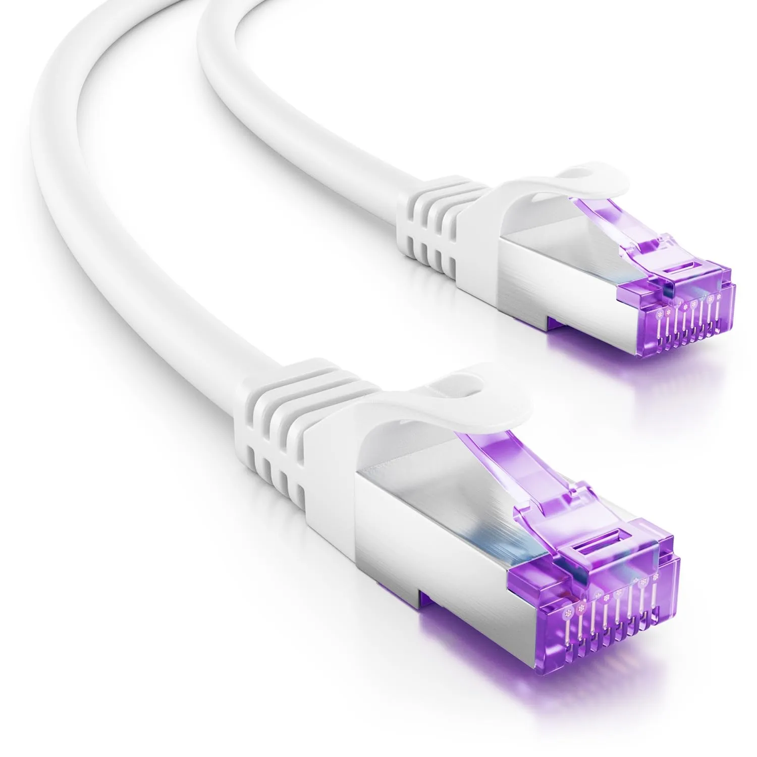 deleyCON 20m CAT7 Netzwerkkabel RJ45 10 Gigabit SFTP PiMF - Weiß | Patchkabel Ethernet Kabel, Kupfer, für Highspeed LAN…