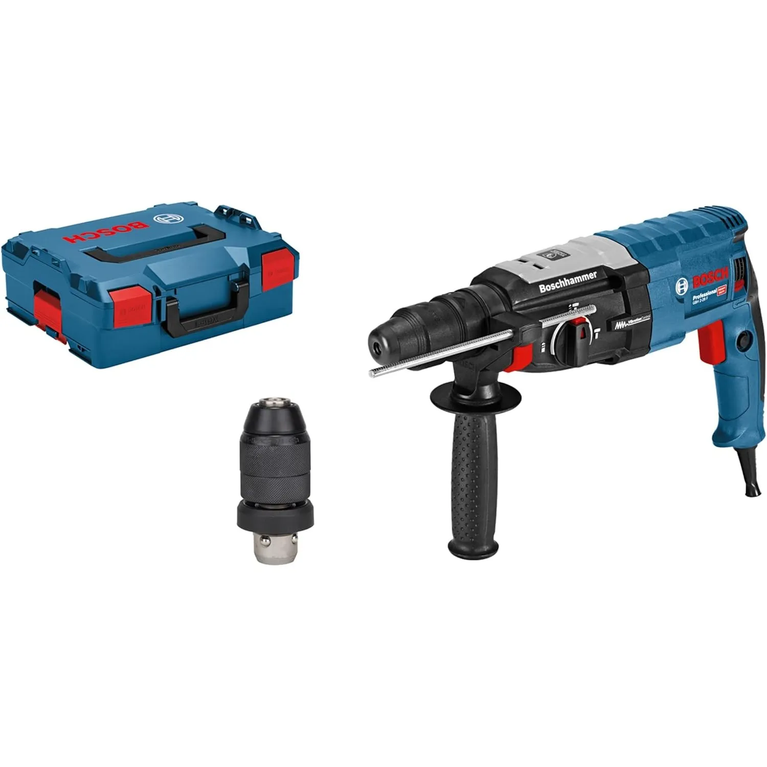 Bosch Professional 0611267601 Perforatore con Attacco Sds plus Gbh 2-28 F, Mandrino Autoserrante 13 mm, Portautensili, …