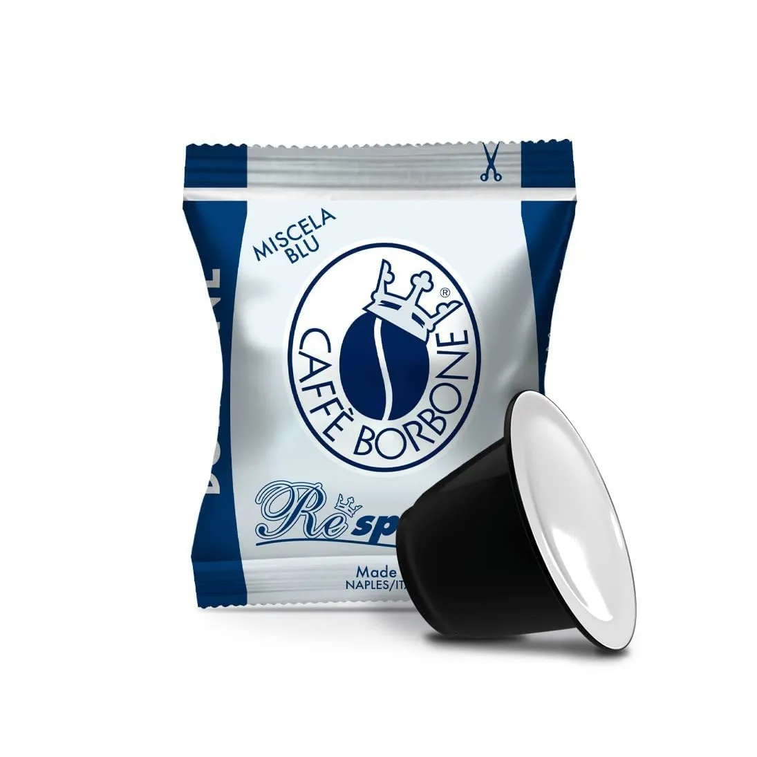 Caffè Borbone Respresso, Blaue Kaffeemischung - 100 Kapseln - Kompatibel mit Nespresso®* Haushalts-Espressomaschinen