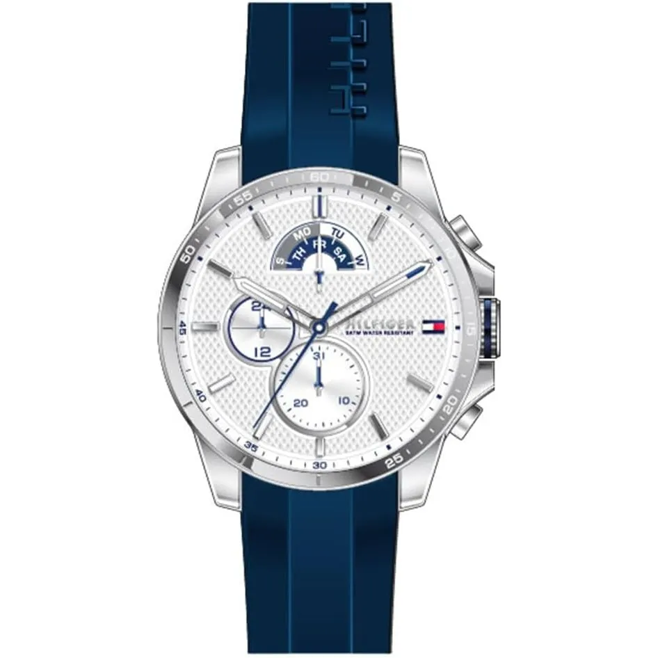 Tommy Hilfiger Analoge Multifunktionale Quarz-Uhr für Herren mit Silikon-, Edelstahl- oder Lederarmband, Unterzifferblä…