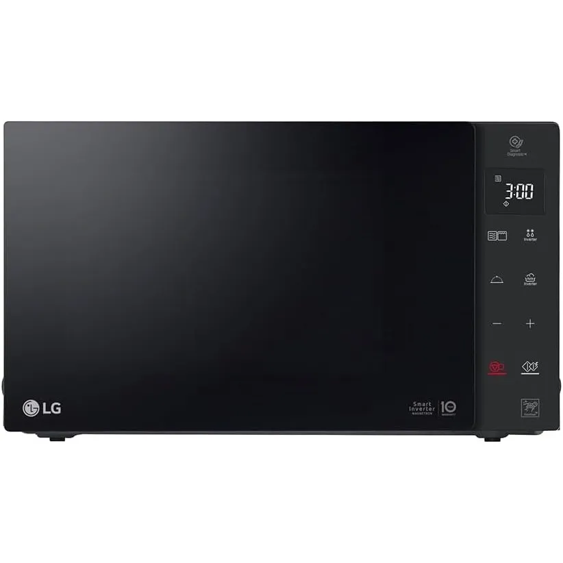 LG MH6535GDS Mikrowelle mit Grill (25 L, 1.000 W) mit Smart Inverter, Quarzgrill, Infrared Heating, EasyClean, Schwarz