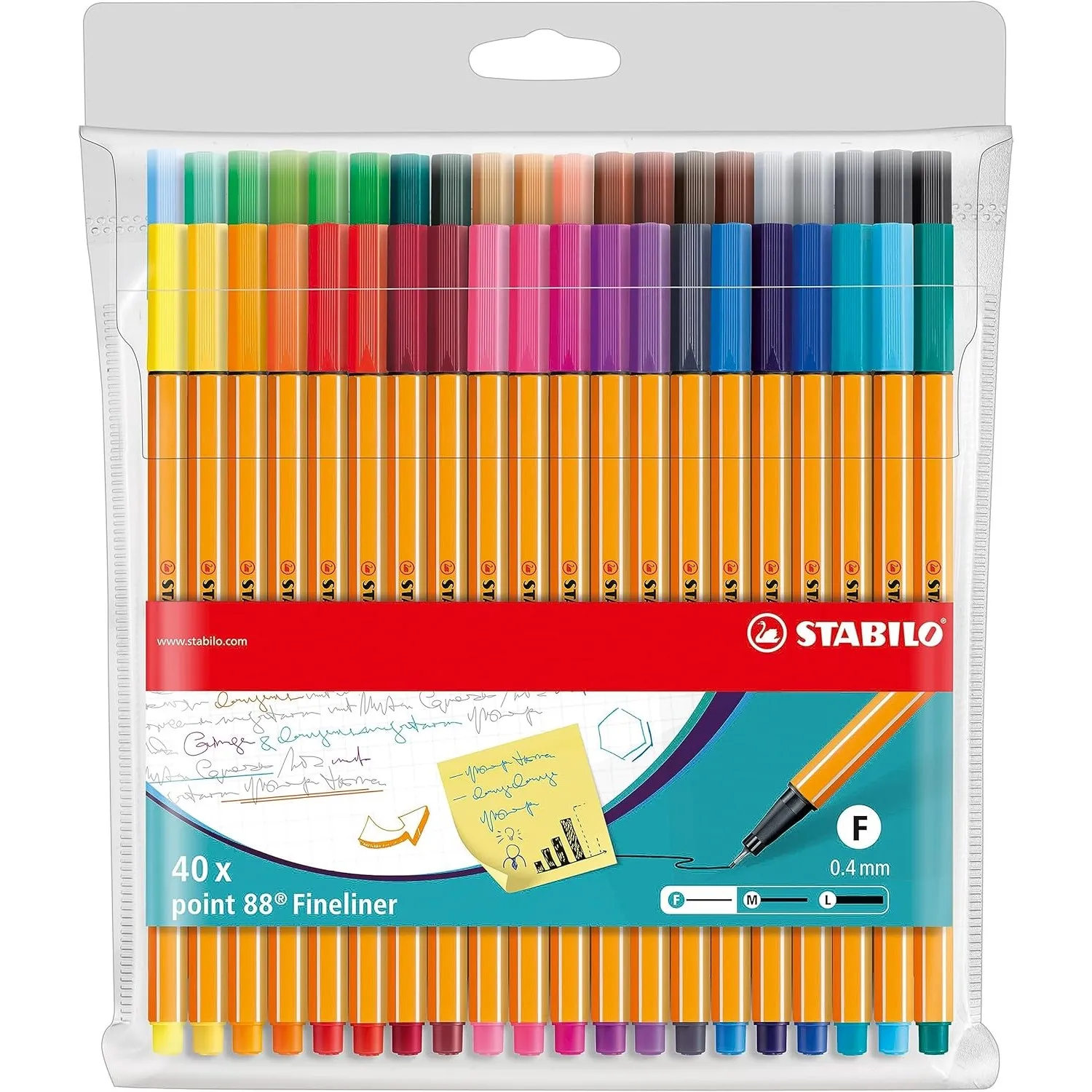 STABILO - Fineliner - point 88 | 40er Pack, 40 Farben