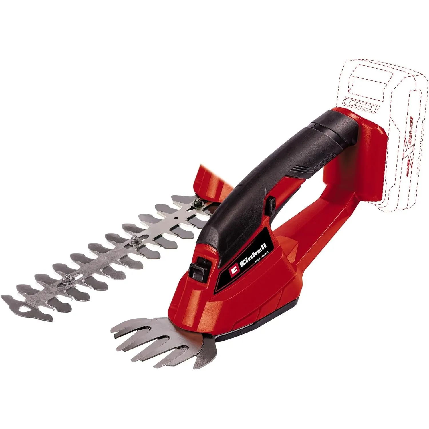Einhell Akku-Gras- und Strauchschere GC-CG 18 Li-Solo | PXC | 18 V | Grasmesser 100 mm | Strauchmesser 200 mm | wechsel…