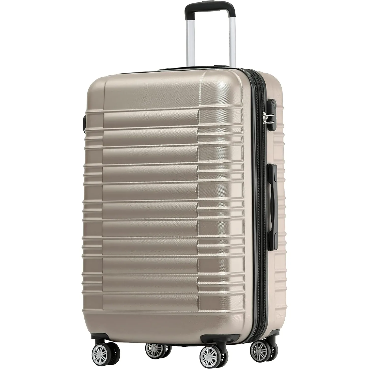 BEIBYE Reisekoffer 2088 Hartschalekoffer Gepäck Koffer Trolley Bordcase Handgepäck M in 14 Farben (Champagner)