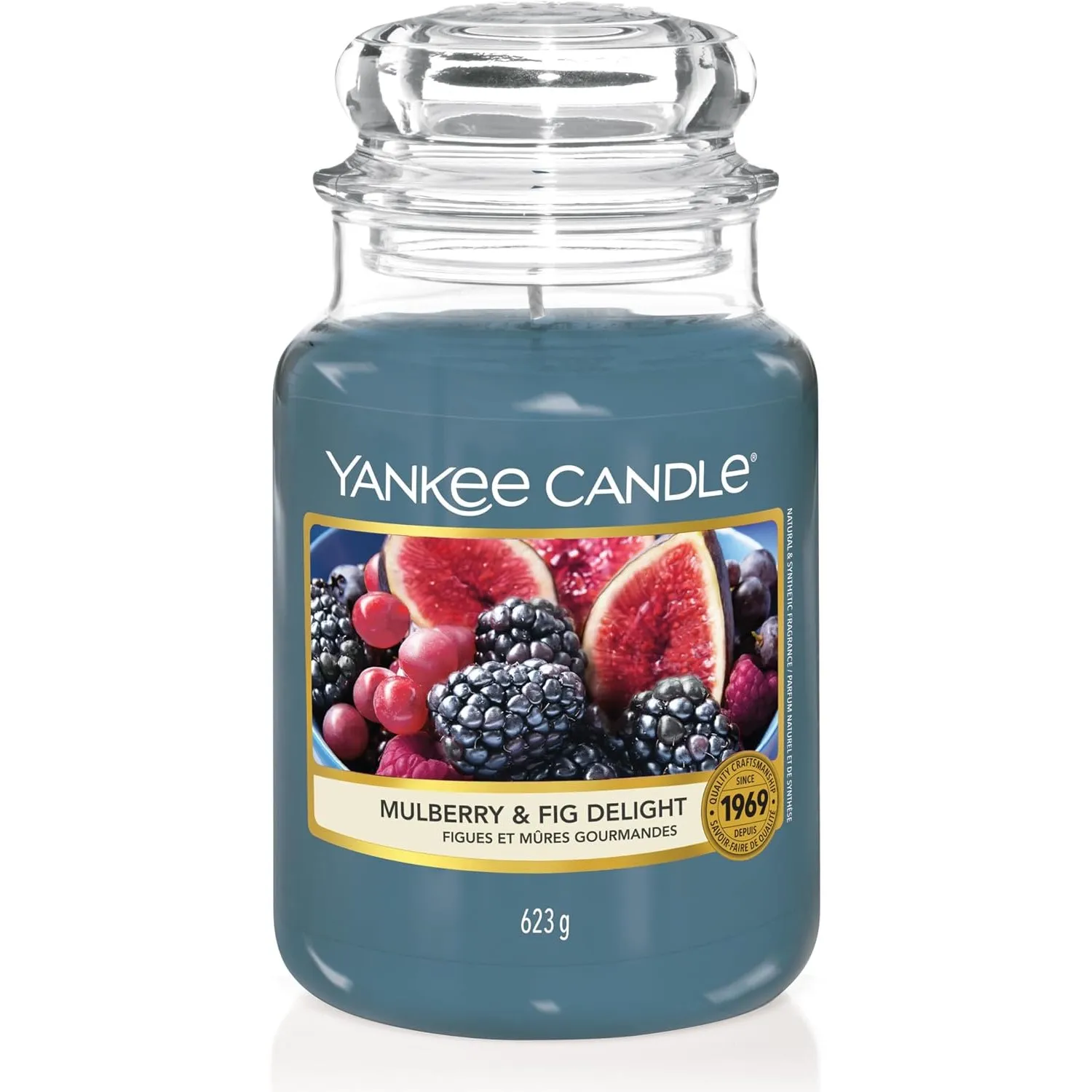 Yankee Candle Duftkerze im Glas (groß) | Mulberry & Fig Delight | Kerze mit langer Brenndauer bis zu 150 Stunden | Perf…