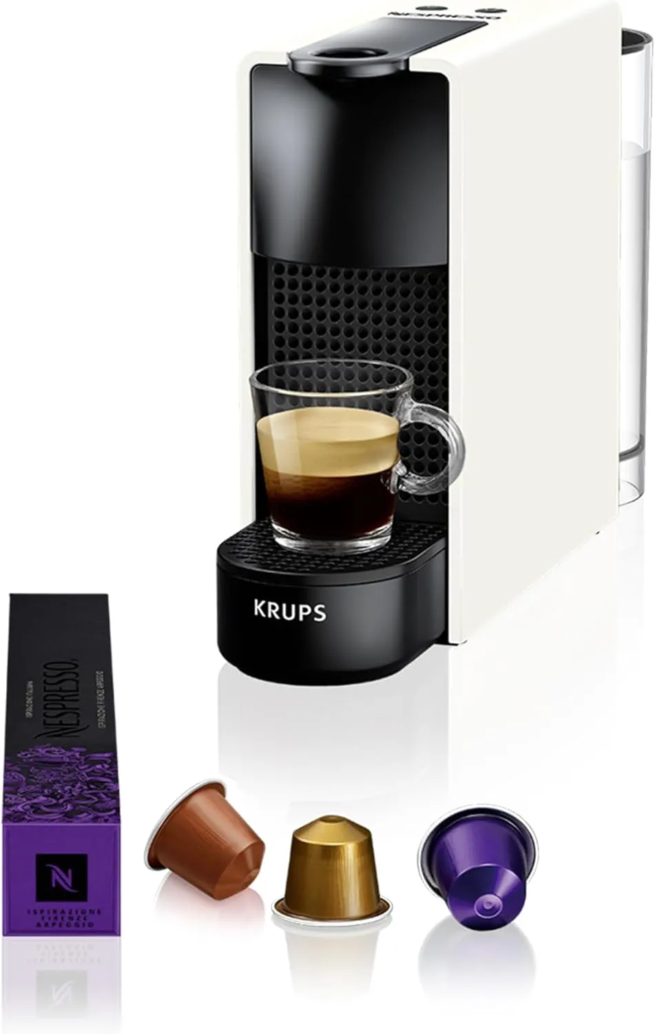 Nespresso Krups Essenza Mini Kaffeekapselmaschine – für Espresso und Lungo, 19 Bar für volles Aroma, ultrakompaktes Des…