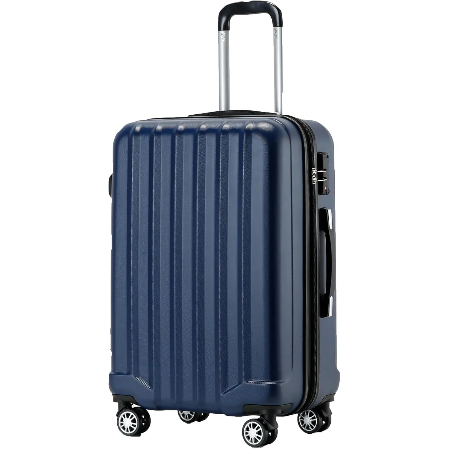 BEIBYE TSA-Schloß 2080 Gepäck Zwillingsrollen Reisekoffer Koffer Trolley Hartschale Dehnungsfuge (Dunkelblau, XL)