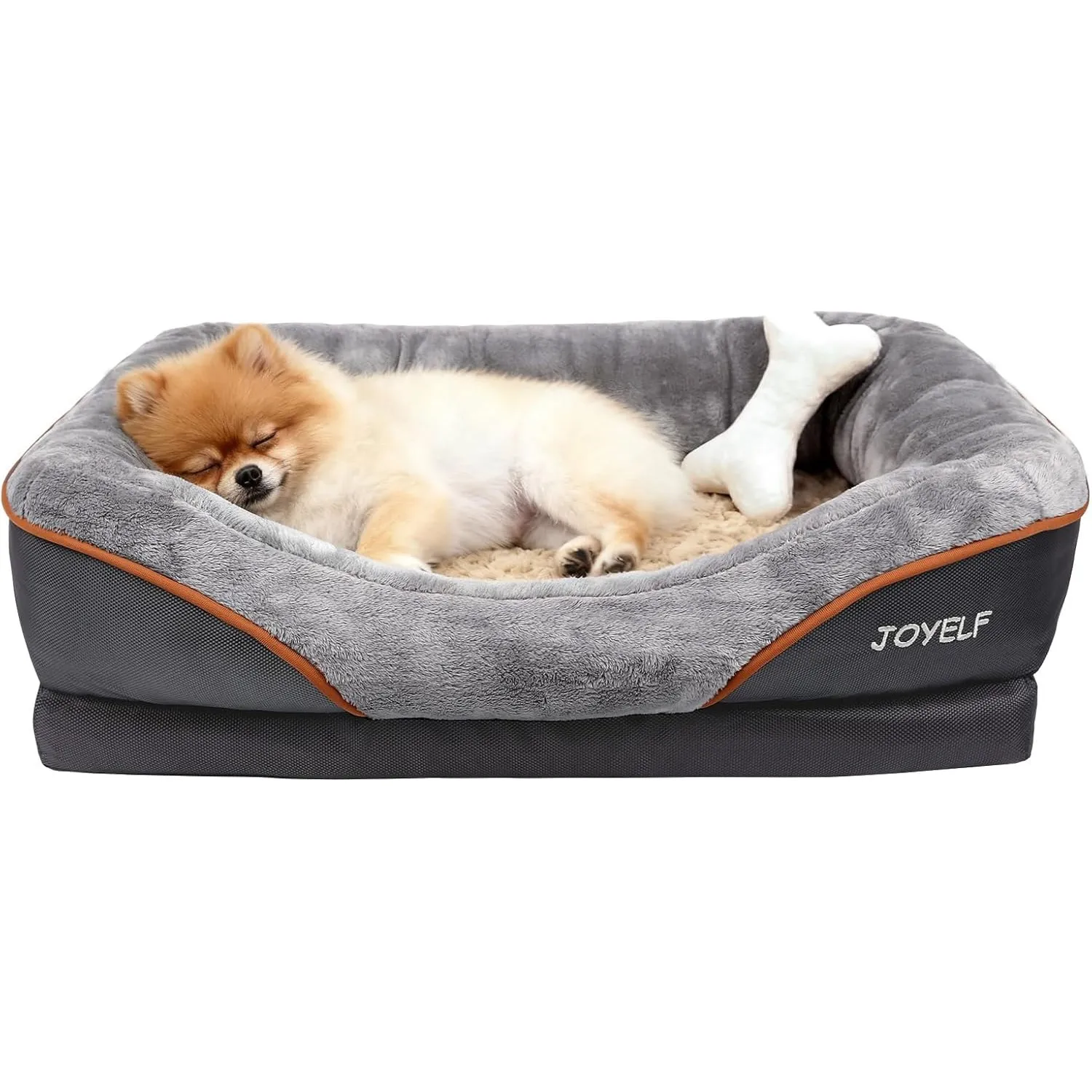 JOYELF Memory Foam Hundebett Kleines orthopädisches Hundebett & Sofa mit abnehmbarem waschbarem Bezug und Quietschspiel…