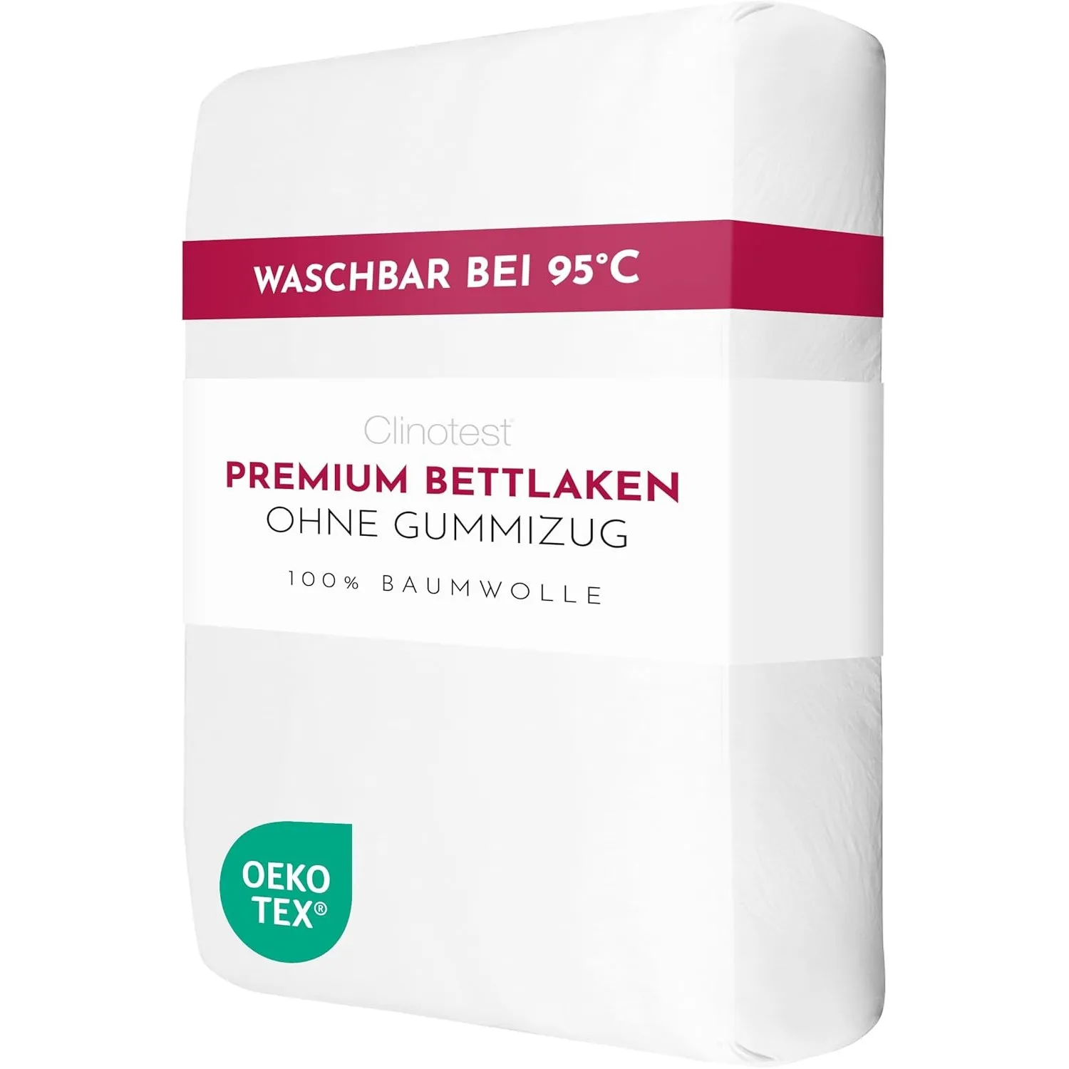 Clinotest Bettlaken 160x280 cm - 100% Baumwolle - ohne Gummizug - 170 g/m²