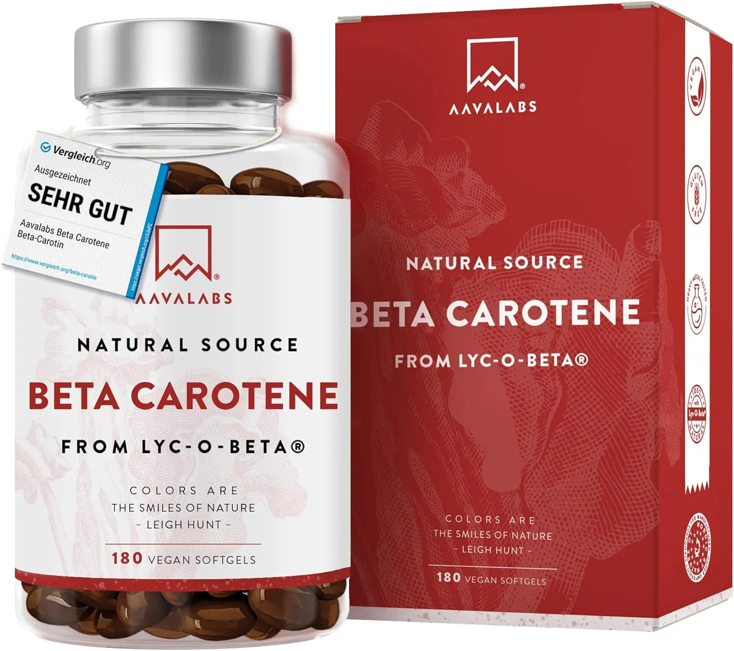 Beta Carotin Kapseln Hochdosiert für Bräune 25000 IE Vitamin A Hochdosiert - Beta Carotin Bräunungskapseln mit Lyc-O-Be…